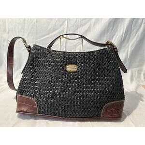 Worthington Shoulder Purse - Faux Leather brown and black